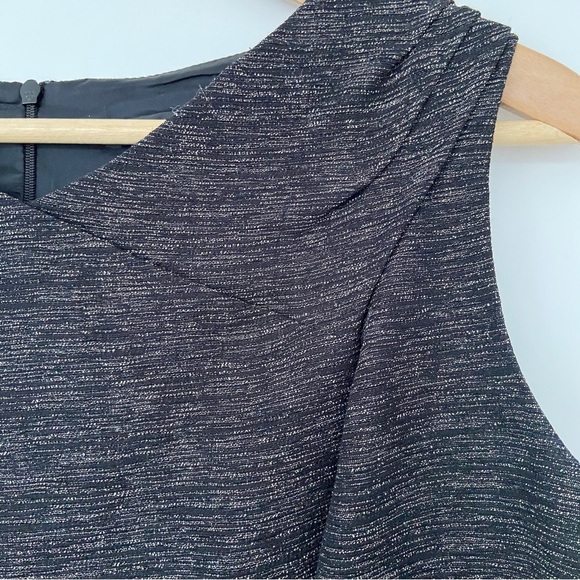 DAVID MEISTER BLACK/GREY TEXTURED AND LINED SHEATH DRESS, PRINCESS SEAMS, SZ 14 - Picture 3 of 12